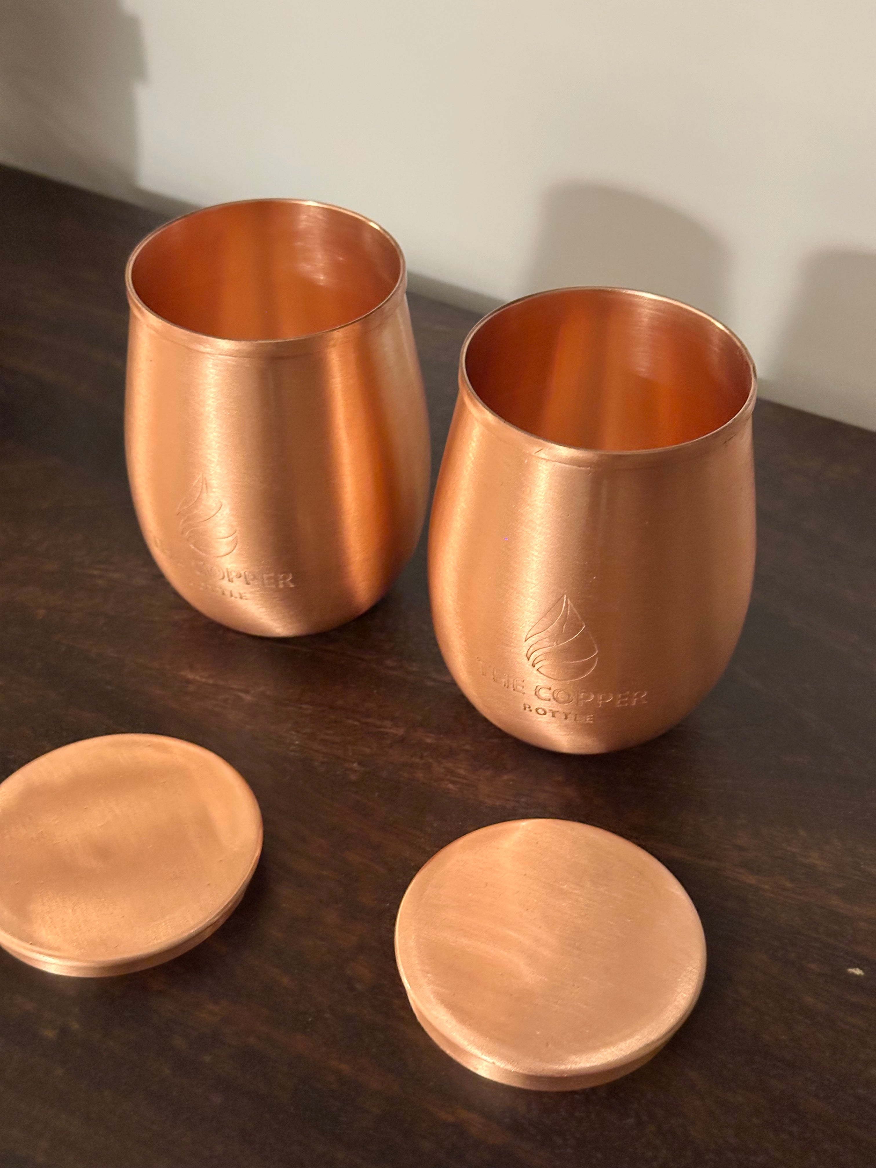 Pure Copper Cups with Lid