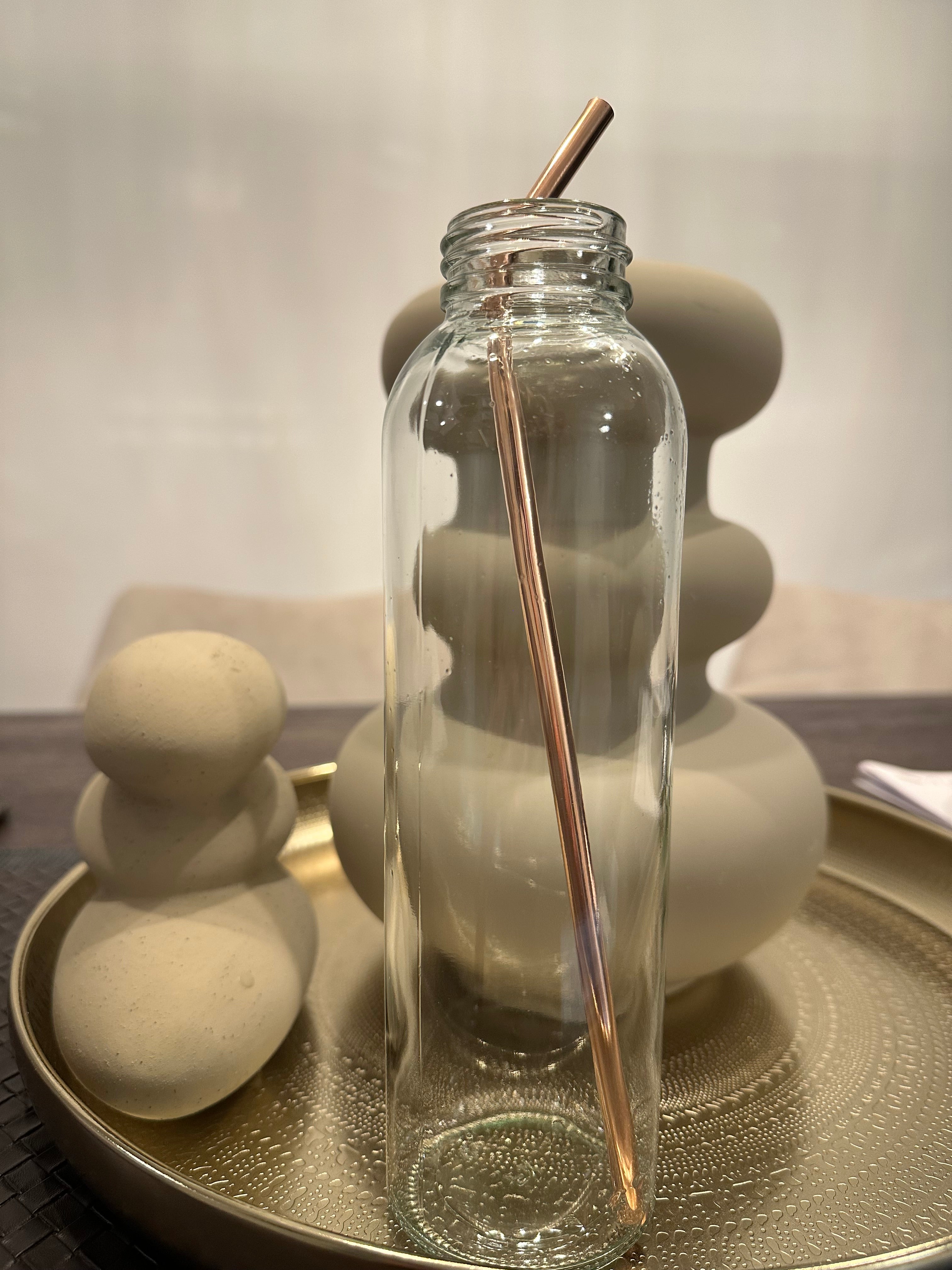 Pure Copper Straw Set of 8