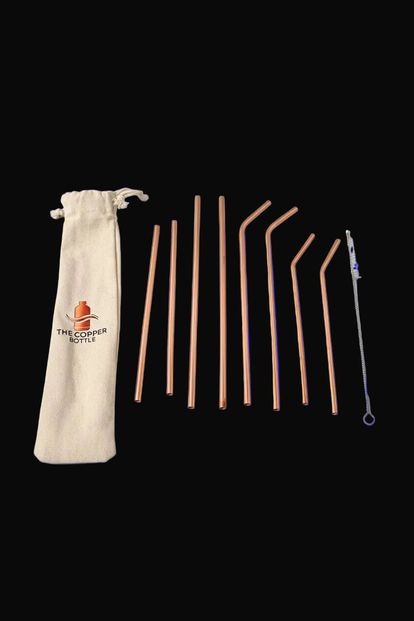 Pure Copper Straw Set of 8
