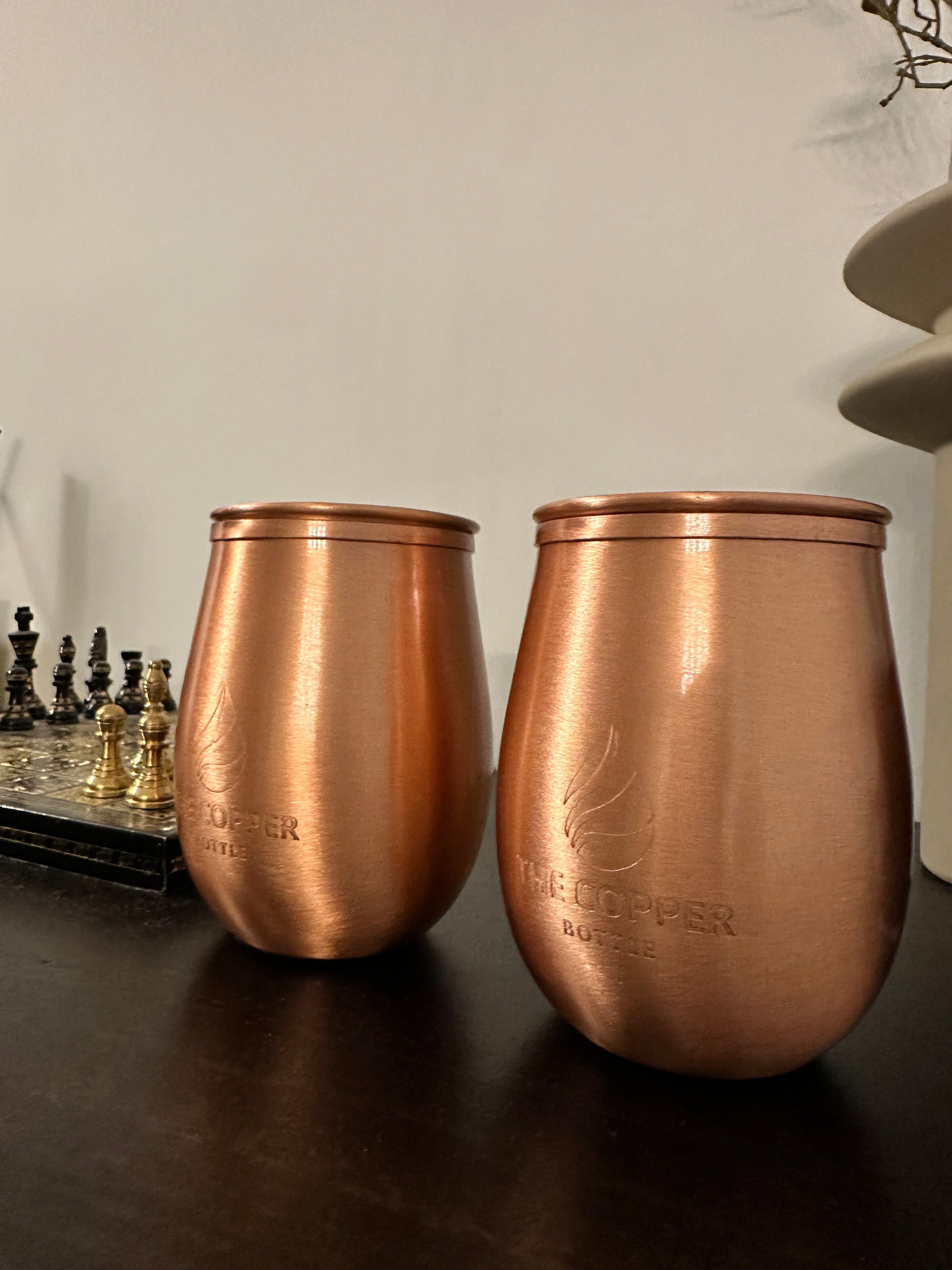 Pure Copper Cups with Lid