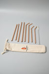 Pure Copper Straw Set of 8